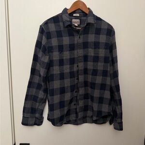 J. Crew Blue and Gray Checkered Shirt